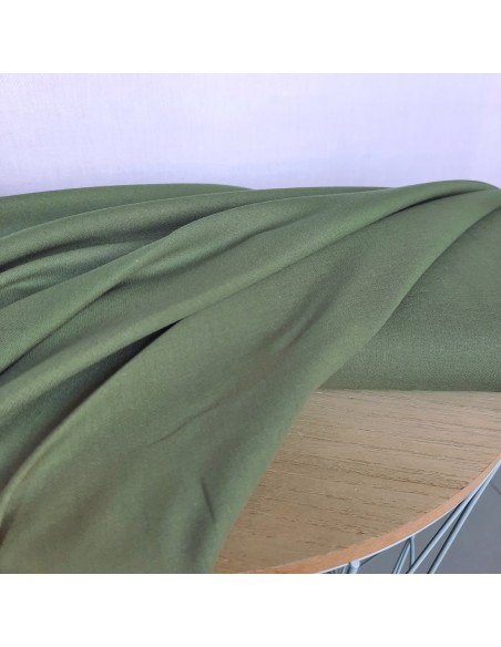 Popeline de coton biologique GOTS, Vert kaki