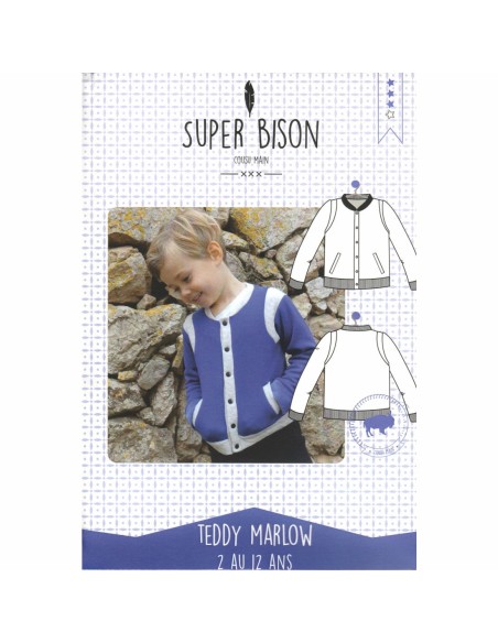 Cranberry, Patron Enfant Mixte, Gilet Teddy Marlow (du 2 au 12 ans), Super Bison
