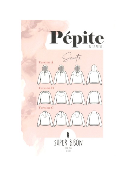 Cranberry, Patron Femme, Sweat Pépite (du 32 au 52), Super Bison