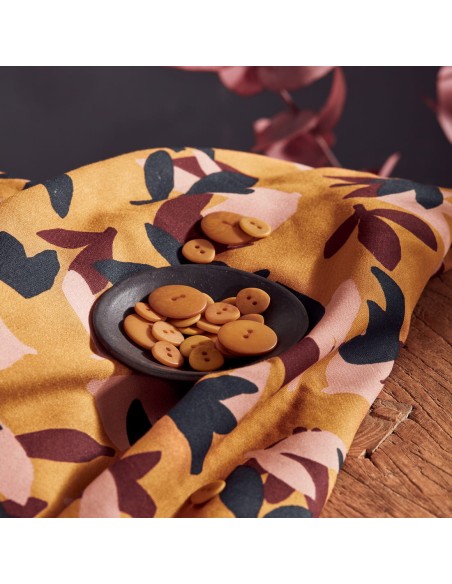 Toile de viscose Cranberry, Seraphine Ochre, Atelier Brunette