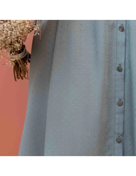 Plumetis de viscose Cranberry, Dottie Verveine, Lise Tailor