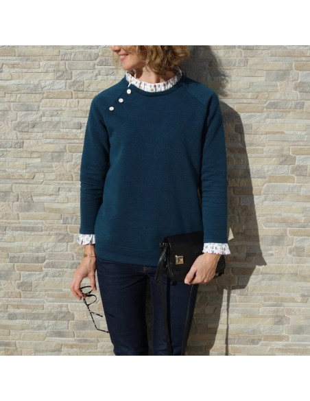Cranberry, Patron Femme Sweat Livia du 32 au 52 Super Bison
