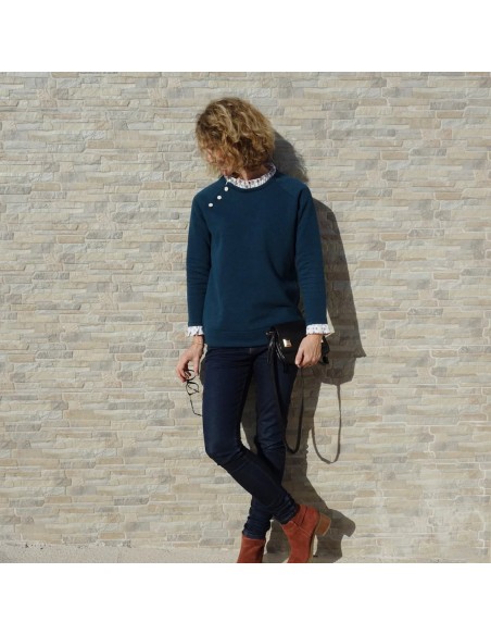 Cranberry, Patron Femme Sweat Livia du 32 au 52 Super Bison