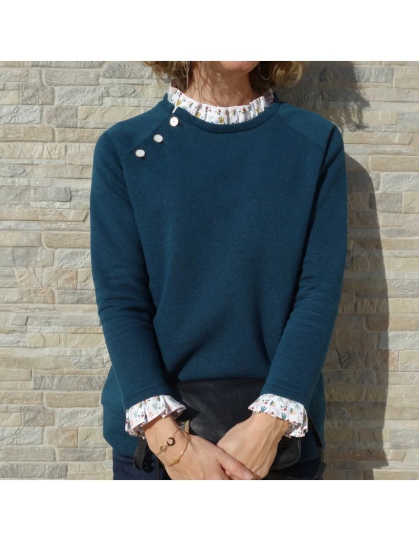 Cranberry, Patron Femme Sweat Livia du 32 au 52 Super Bison