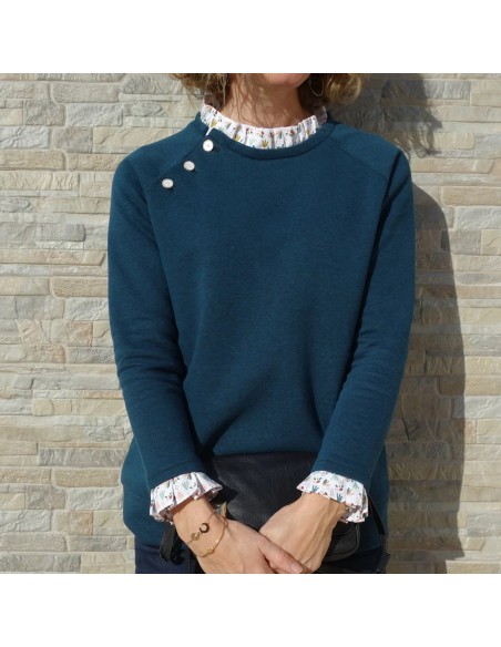 Cranberry, Patron Femme Sweat Livia du 32 au 52 Super Bison