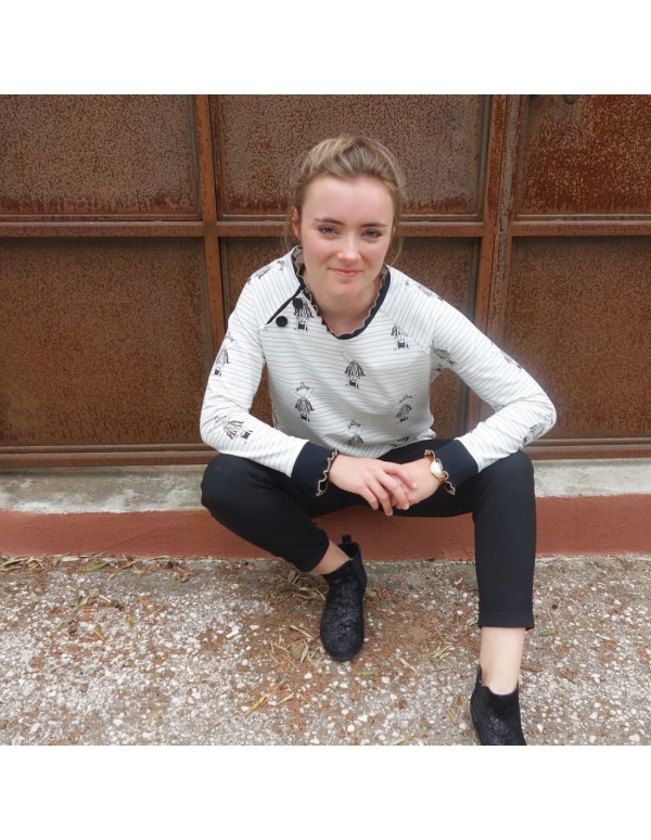 Cranberry, Patron Femme Sweat Livia du 32 au 52 Super Bison