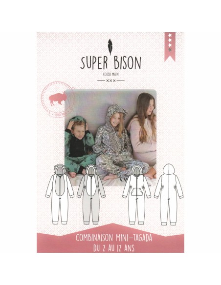 Cranberry, Patron mixte, Combinaison Mini-Tagada (du 2 au 12 ans), Super Bison