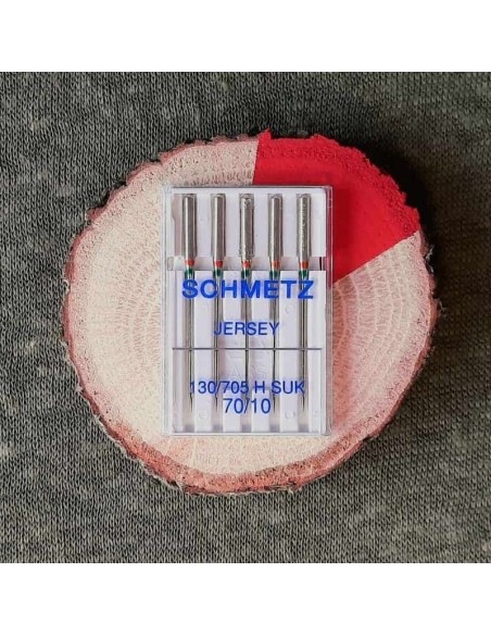 Aiguilles machine à coudre Schmetz Jersey 70 Cranberry
