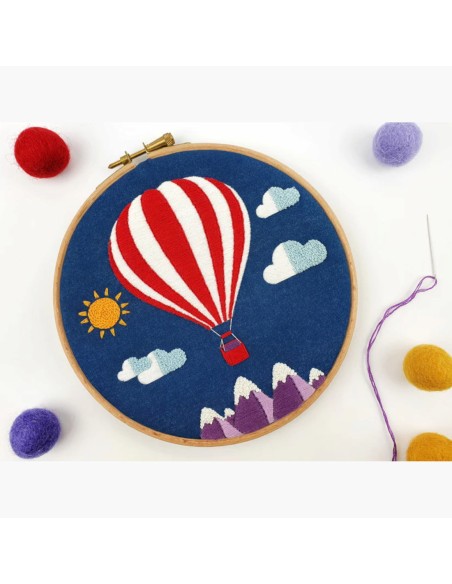 Cranberry, Kit broderie Oh sew Bootiful, Montgolfière, Hot air Balloon (avec tambour)