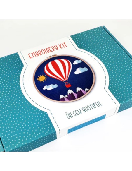Cranberry, Kit broderie Oh sew Bootiful, Montgolfière, Hot air Balloon (avec tambour)
