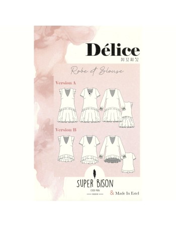 Cranberry, Patron Femme, Robe et blouse Délice (du 32 au 52), Super Bison