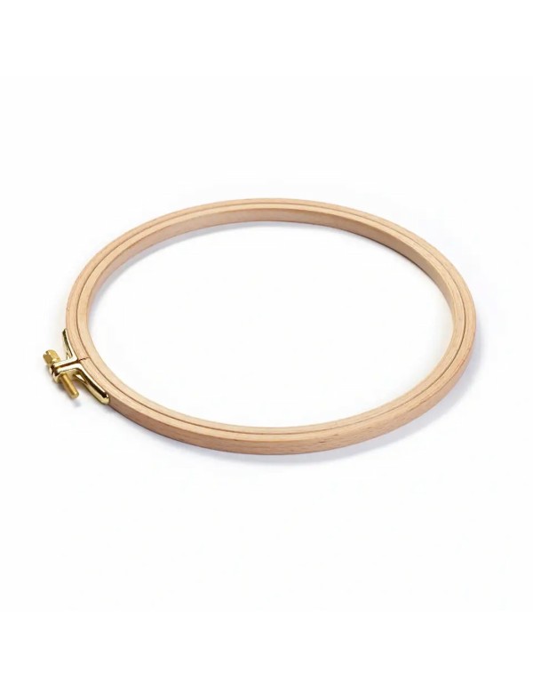 Cranberry, Tambour à broder en bois de hêtre avec vis, 8mmx13cm, Prym