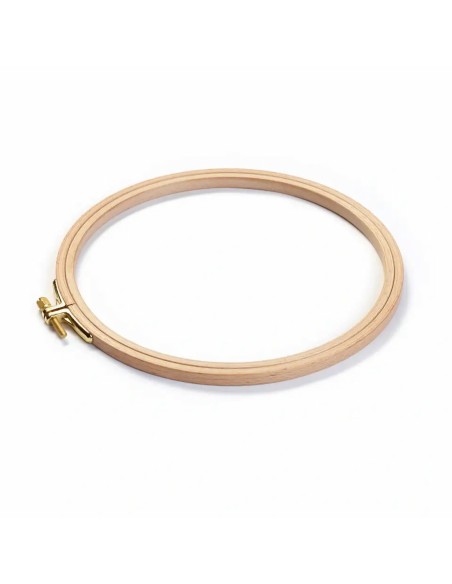 Cranberry, Tambour à broder en bois de hêtre avec vis, 8mmx13cm, Prym