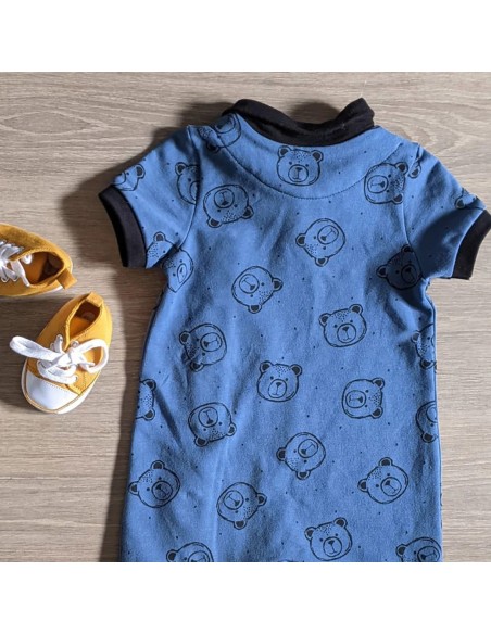 Cranberry, Patron Bébé Mixte, Pyjama Honey (du 3 au 24 mois), Super Bison