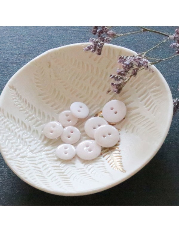 Cranberry, Bouton glitter deux trous, Blanc cassé (12mm), Lise Tailor