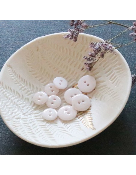 Cranberry, Bouton glitter deux trous, Blanc cassé (12mm), Lise Tailor