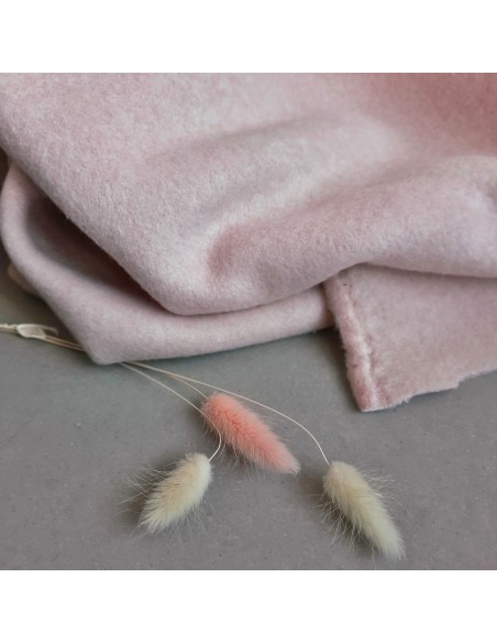 Cranberry, Sweat tout doux gratté en coton biologique, double face, Rose clair