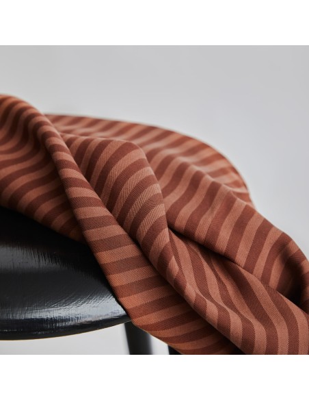 Cranberry, Twill de Tencel (sergé), Two-tone stripe, Meet Milk, Pécan