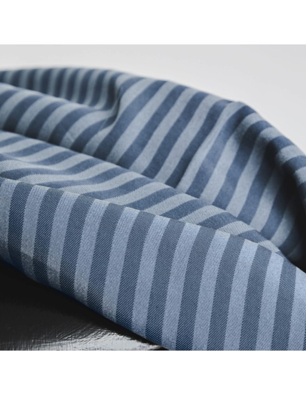 Cranberry, Twill de Tencel (sergé), Two-tone stripe, Meet Milk, Orage