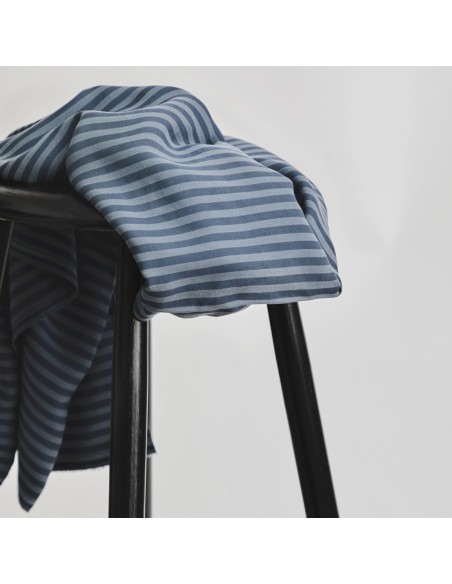 Cranberry, Twill de Tencel (sergé), Two-tone stripe, Meet Milk, Orage