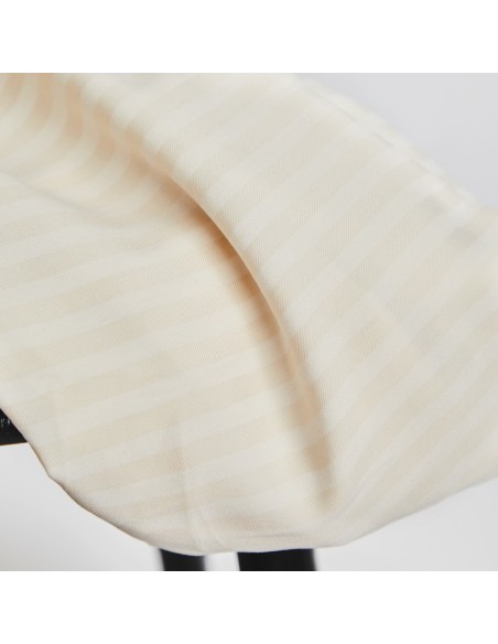 Cranberry, Twill de Tencel (sergé), Two-tone stripe, Meet Milk, Ivoire