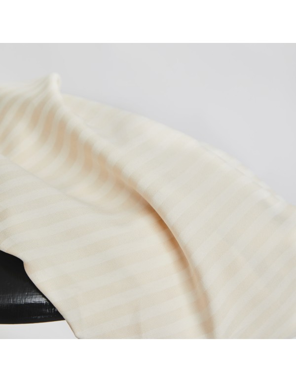 Cranberry, Twill de Tencel (sergé), Two-tone stripe, Meet Milk, Ivoire