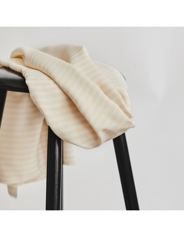 Cranberry, Twill de Tencel (sergé), Two-tone stripe, Meet Milk, Ivoire