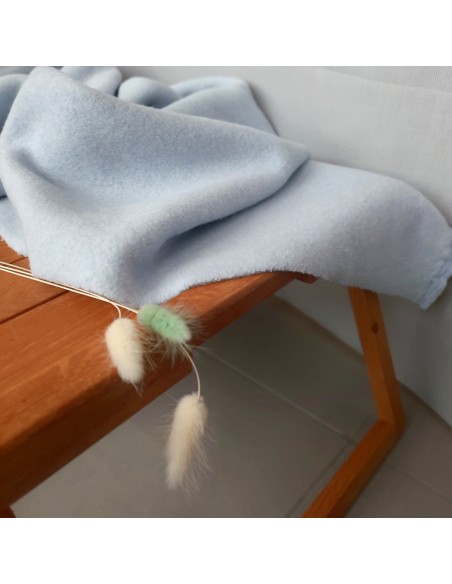 Cranberry, Sweat tout doux gratte en coton biologique, double face, Bleu iceberg