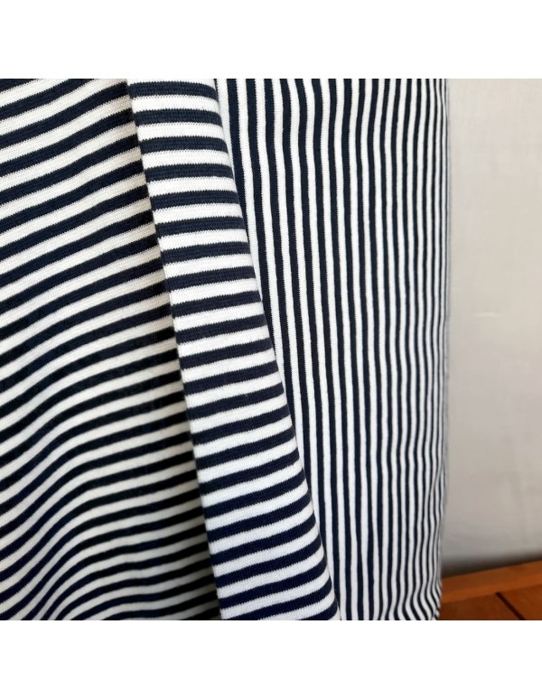 Cranberry, Bord cote de coton, Rayures marines