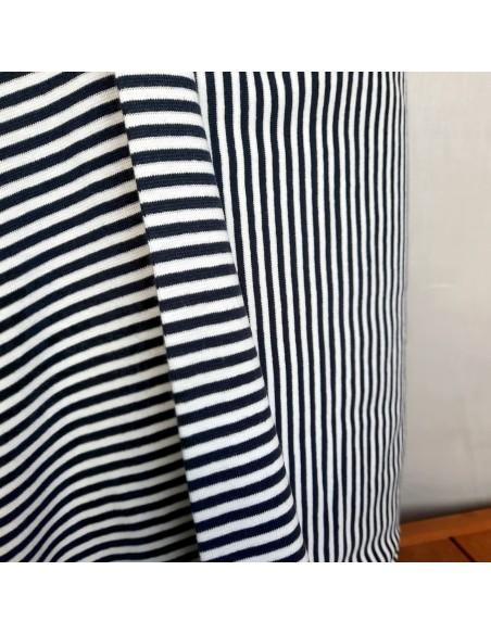 Cranberry, Bord cote de coton, Rayures marines