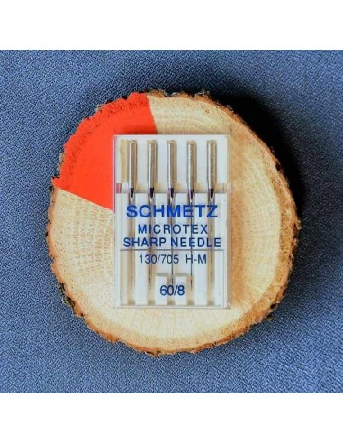 Aiguilles machine à coudre Schmetz Microtex 60 Cranberry