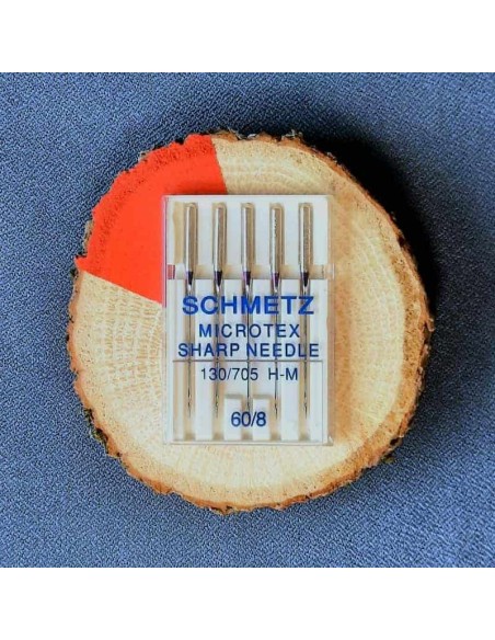 Aiguilles machine à coudre Schmetz Microtex 60 Cranberry