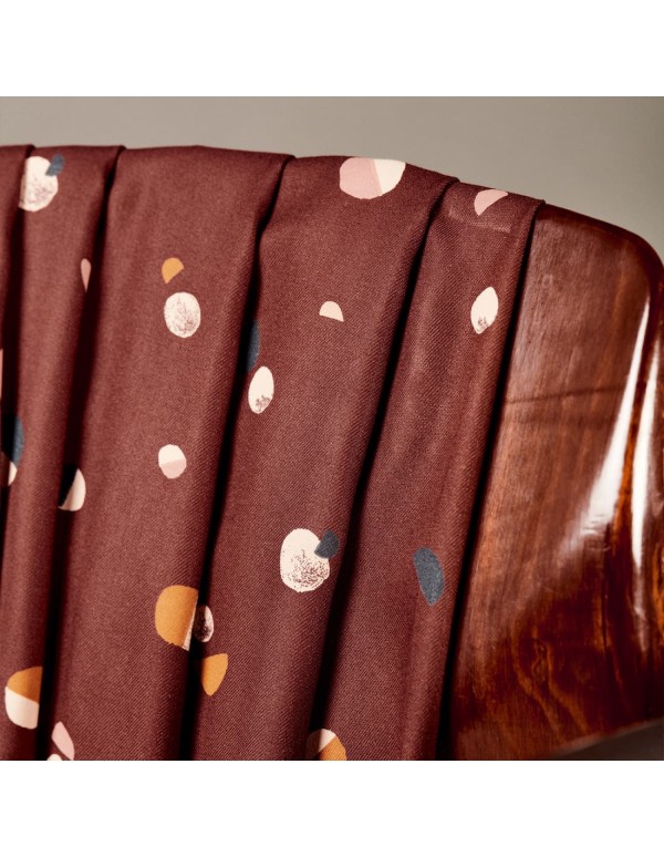 Cranberry, Twill de viscose Atelier Brunette, Fizzy Rust