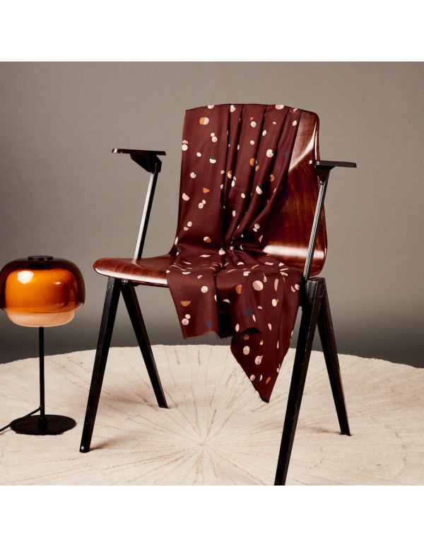 Cranberry, Twill de viscose Atelier Brunette, Fizzy Rust