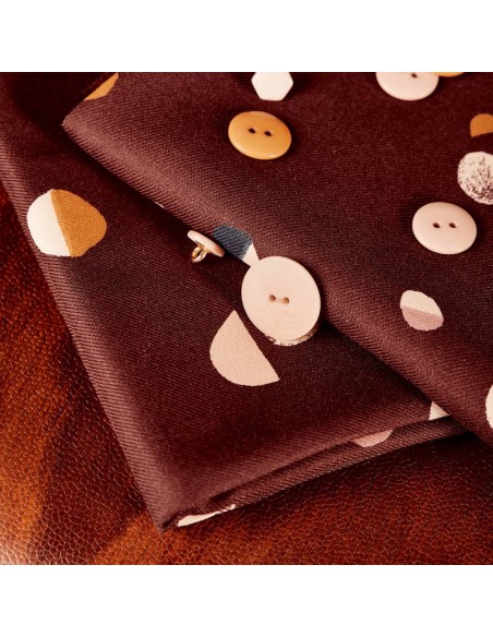 Cranberry, Twill de viscose Atelier Brunette, Fizzy Rust