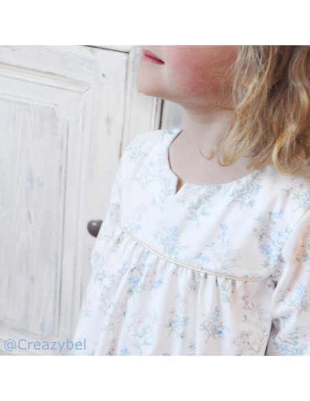 Cranberry, Patron Fille, Blouse Lombarde (du 2 au 14 ans), Rose des Vents