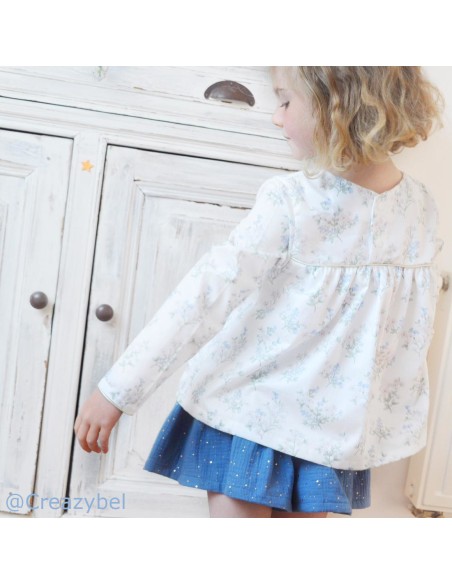 Cranberry, Patron Fille, Blouse Lombarde (du 2 au 14 ans), Rose des Vents