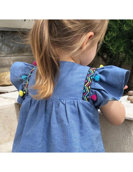 Cranberry, Patron Fille, Robe et blouse Mini-Dune (du 2 au 12 ans), Super Bison