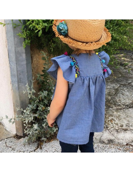 Cranberry, Patron Fille, Robe et blouse Mini-Dune (du 2 au 12 ans), Super Bison