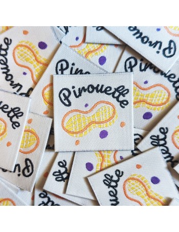 Etiquettes à coudre Marmai patterns, Pirouette cacahuète
