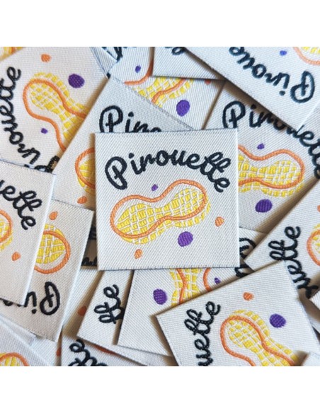 Etiquettes à coudre Marmai patterns, Pirouette cacahuète