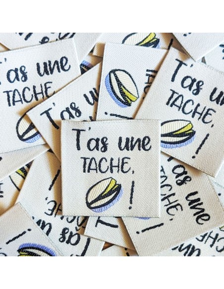 Etiquettes à coudre Marmai patterns, T'as une tache pistache