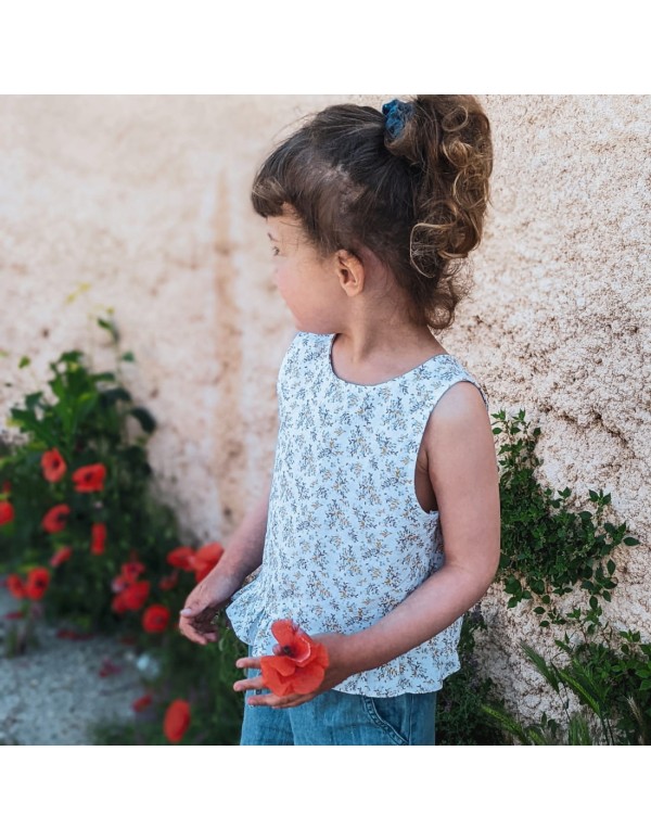 Cranberry, Patron enfant fille top reversible a volants mesange du 6 mois au 12 ans, Marmai patterns