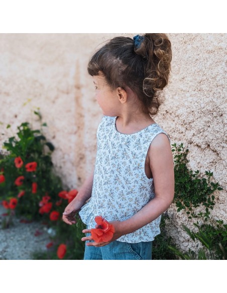 Cranberry, Patron enfant fille top reversible a volants mesange du 6 mois au 12 ans, Marmai patterns