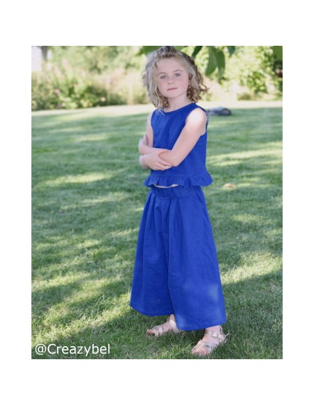 Cranberry, Patron enfant fille top reversible a volants mesange du 6 mois au 12 ans, Marmai patterns