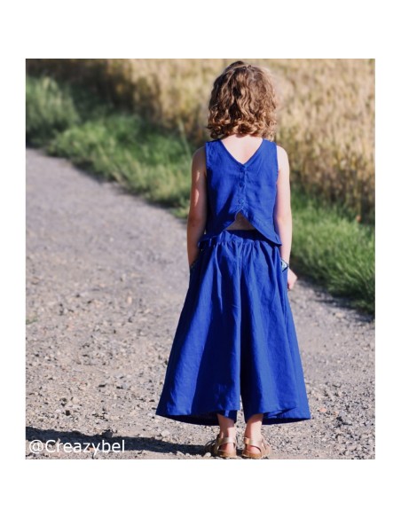 Cranberry, Patron enfant fille top reversible a volants mesange du 6 mois au 12 ans, Marmai patterns