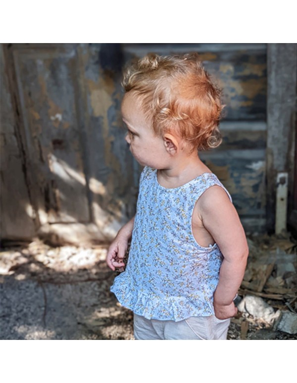 Cranberry, Patron enfant fille top reversible a volants mesange du 6 mois au 12 ans, Marmai patterns