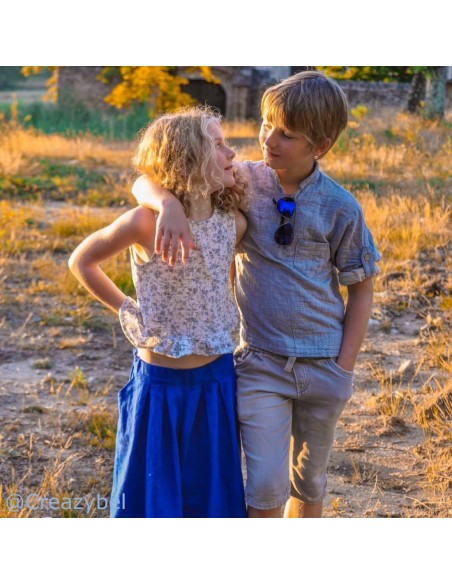 Cranberry, Patron enfant fille top reversible a volants mesange du 4 au 12 ans, Marmai patterns