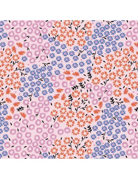 Toile de viscose Cranberry, Nénuphar, Lise Tailor