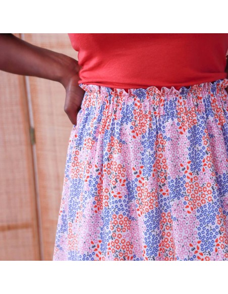 Toile de viscose Cranberry, Nénuphar, Lise Tailor